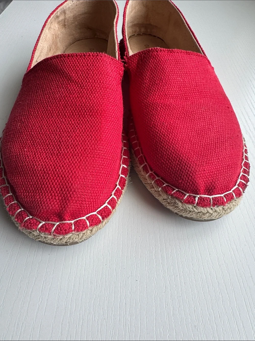 Old Navy Women's Red Canvas Slip-On Espadrilles Size 7.5